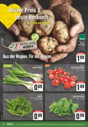 Gazetka promocyjna E Center - Angebote der Woche - Gazetka - ważna od 08.04 do 08.04.2023 - strona 4 - produkty: angebot, angebotspreis, bio, bioland, blattspinat, deutschlandcard, eier, eis, kartoffel, kartoffeln, LG, reis, Schal, Schale, spinat