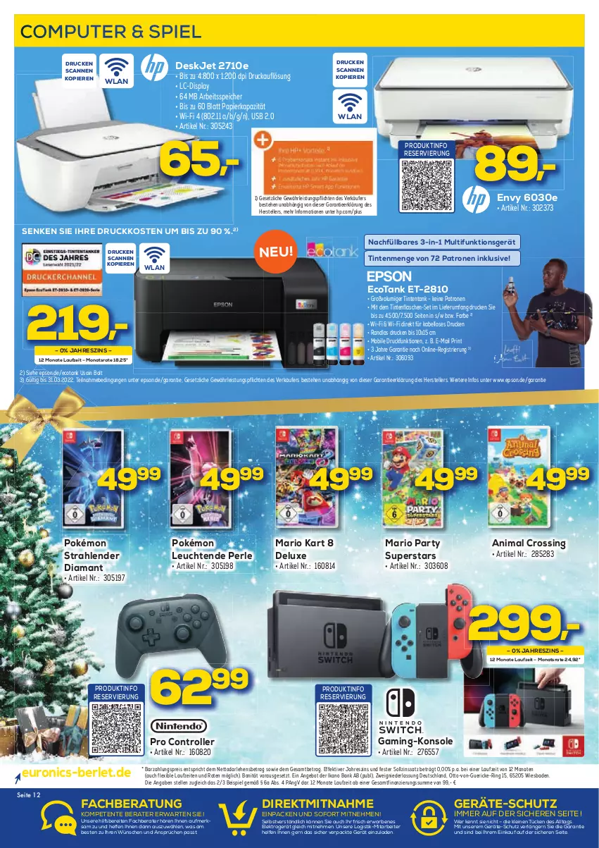 Aktueller Prospekt Berlet - Achtung!  - von 12.12 bis 18.12.2021 - strona 12 - produkty: angebot, Bad, Bank, computer, eis, Elektro, elle, ente, epson, flasche, HP, leine, Leuchte, leuchten, papier, pute, reis, ring, Roller, rum, teller, Ti, usb