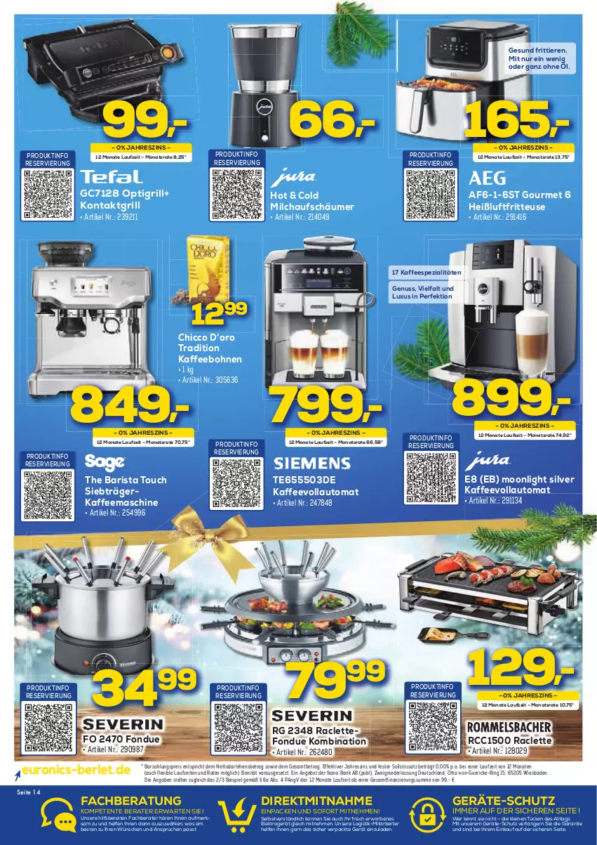 Aktueller Prospekt Berlet - Achtung!  - von 12.12 bis 18.12.2021 - strona 14 - produkty: angebot, auto, Bad, Bank, bohne, bohnen, eis, Elektro, elle, ente, Fondue, fritteuse, grill, Heißluftfritteuse, kaffee, kaffeebohnen, kaffeemaschine, kaffeespezialitäten, kaffeevollautomat, kontaktgrill, leine, milch, milchaufschäumer, nuss, reis, ring, Spezi, Ti, Tiere