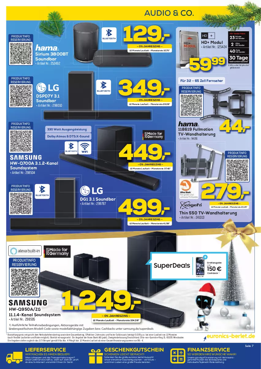 Aktueller Prospekt Berlet - Achtung!  - von 12.12 bis 18.12.2021 - strona 7 - produkty: angebot, Bad, Bank, dell, eis, elle, erde, fernseher, fisch, fische, gutschein, lieferservice, mac, Mode, reis, ring, Samsung, soundbar, Spezi, Sport, Ti, wandhalterung