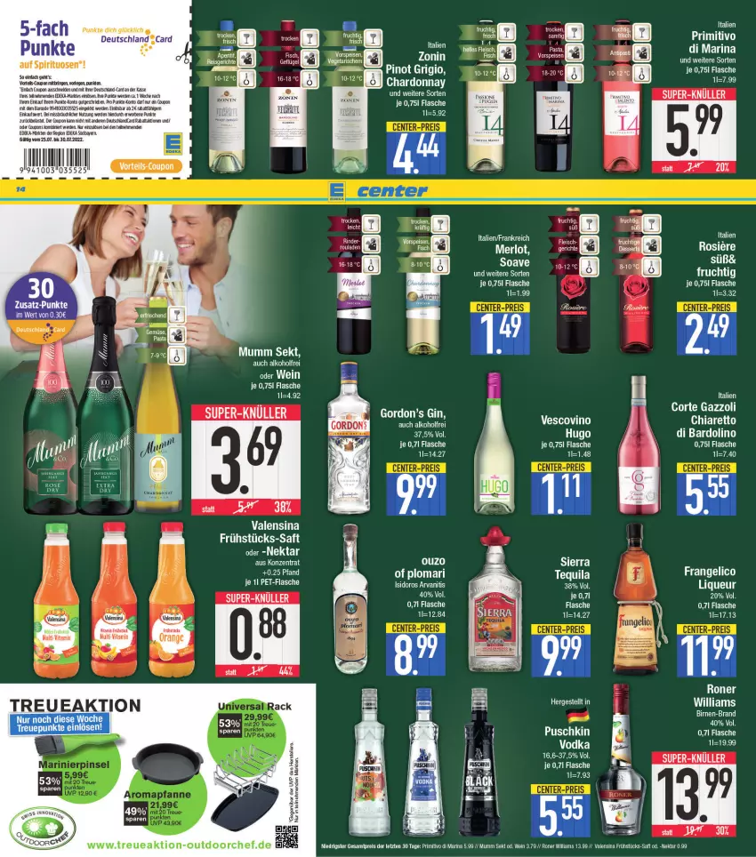 Aktueller Prospekt E Center - Angebote der Woche - von 25.07 bis 30.07.2022 - strona 14 - produkty: erde, hugo, Ti, vodka