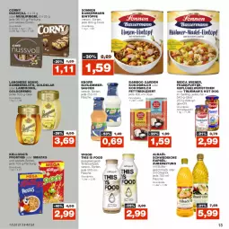 Gazetka promocyjna Real - Gazetka - ważna od 22.10 do 22.10.2022 - strona 13 - produkty: bamboo, Blüte, butter, corny, eintöpfe, eis, flasche, frankfurter, Frosties, Geflügel, honig, hot dog, knorr, kokos, kokosmilch, langnese, mac, meica, milch, müsli, Müsliriegel, nuss, olive, oliven, olivenöl, rapsöl, reis, riegel, sauce, saucen, schlemmersauce, schlemmersaucen, Smacks, Ti, wiener, würstchen