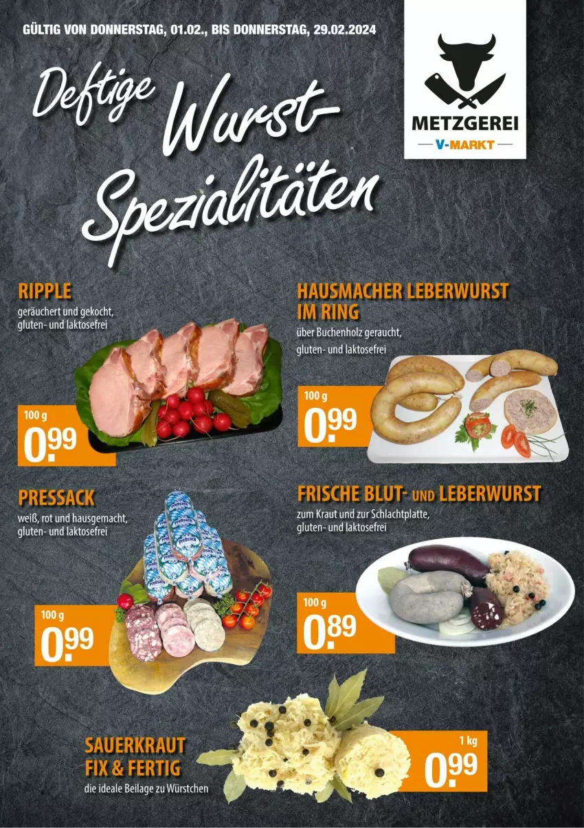 Aktueller Prospekt Vmarkt - Prospekte - von 31.01 bis 14.02.2024 - strona 2 - produkty: buch, Holz, Kraut, latte, mac, Rauch, ring, Ti