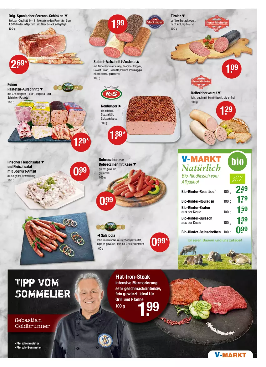 Aktueller Prospekt Vmarkt - V-Markt - von 04.08 bis 10.08.2022 - strona 3 - produkty: asti, auer, aufschnitt, Bau, Bauer, beef, bio, bio-rindfleisch, braten, brot, burger, champignon, debrecziner, eier, eis, fleisch, fleischsalat, für grill und pfanne, gewürz, grill, grill und pfanne, gulasch, ideal für grill, ideal für grill und pfanne, jagdwurst, joghur, joghurt, Kalbsleber, Kalbsleberwurst, Käse, leberwurst, LG, mac, maggi, Mantel, Meister, Neuburger, paprika, pastete, pfanne, rind, rinder, rinder-rouladen, rindfleisch, roastbeef, rouladen, salami, salat, salsiccia, schinken, schnittlauch, serrano, Spezi, steak, Ti, und pfanne, wurst, würstchen