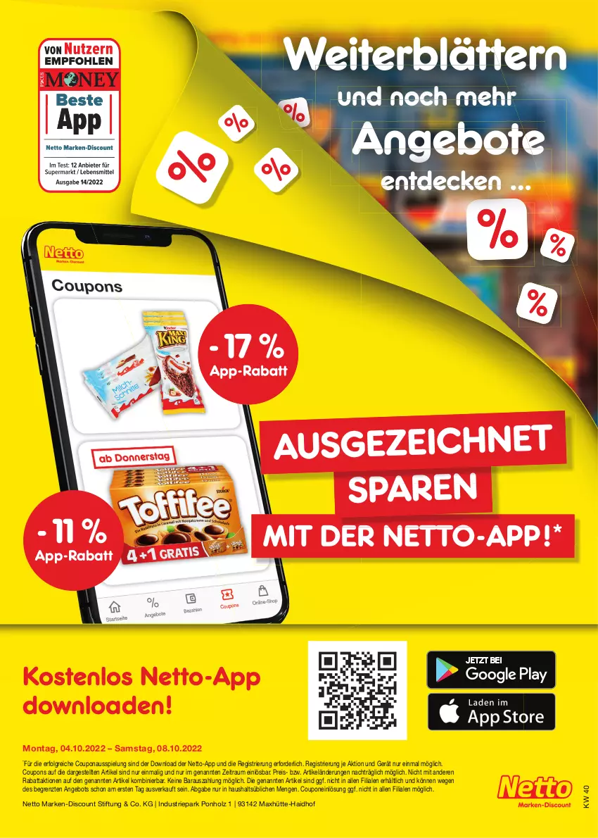 Aktueller Prospekt Netto Marken-Discount - Filial-Angebote - von 04.10 bis 08.10.2022 - strona 41 - produkty: angebot, angebote, coupon, coupons, decke, discount, eis, Holz, LG, marken-discount, reis, Ti, ZTE