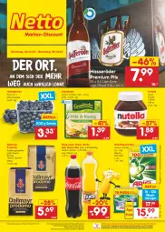 Gazetka promocyjna Netto Marken-Discount - Filial-Angebote - Gazetka - ważna od 08.10 do 08.10.2022 - strona 1 - produkty: angebot, ariel, ariel waschmittel, beere, beeren, bestpreis, bohne, coca-cola, cola, creme, dallmayr, dallmayr prodomo, eis, fanta, grünländer, hasseröder, heidelbeere, heidelbeeren, kaffee, Mezzo Mix, ndk, nuss, nutella, pils, premium pils, prodomo, reis, Schal, Schale, sprite, Ti, versandkostenfrei, waschmittel, ZTE