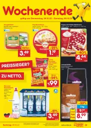 Gazetka promocyjna Netto Marken-Discount - Filial-Angebote - Gazetka - ważna od 08.10 do 08.10.2022 - strona 29 - produkty: Alwa, angebot, aufstrich, bestpreis, bohne, bohnen, brot, brotaufstrich, chips, coppenrath, crunchips, eis, flasche, glasflasche, kaffee, kaffeebohnen, kerrygold, kerrygold extra, lavazza, lorenz, lorenz crunchips, Meister, mineralwasser, Popp, reis, reiss, salz, Ti, torte, wasser, ZTE