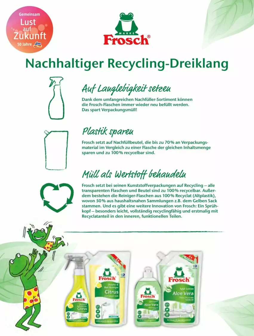 Aktueller Prospekt Dm Drogerie - Prospekte - von 01.08 bis 31.08.2023 - strona 70 - produkty: asti, beutel, Clin, elle, ente, erde, flasche, Frosch, reiniger, Ria, sac, tee, Ti