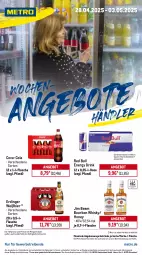 Gazetka promocyjna Metro - Wochen-Angebote Händler - Gazetka - ważna od 03.05 do 03.05.2025 - strona 1 - produkty: abholpreise, angebot, angebote, bier, bourbon, coca-cola, cola, drink, eis, energy drink, erdinger, flasche, getränk, getränke, ilag, jim beam, Metro, metro gastro, Palette, Rauch, red bull, reis, rwe, sattel, Ti, tiefpreis, whisky
