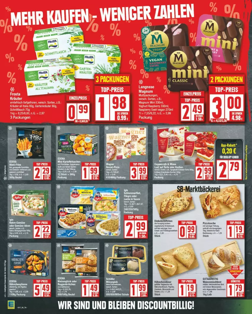 Aktueller Prospekt Edeka - Prospekte - von 22.04 bis 27.04.2024 - strona 8 - produkty: brot, discount, eis, ente, Garten, kräuter, langnese, Mutti, reis, Ti, top-preis