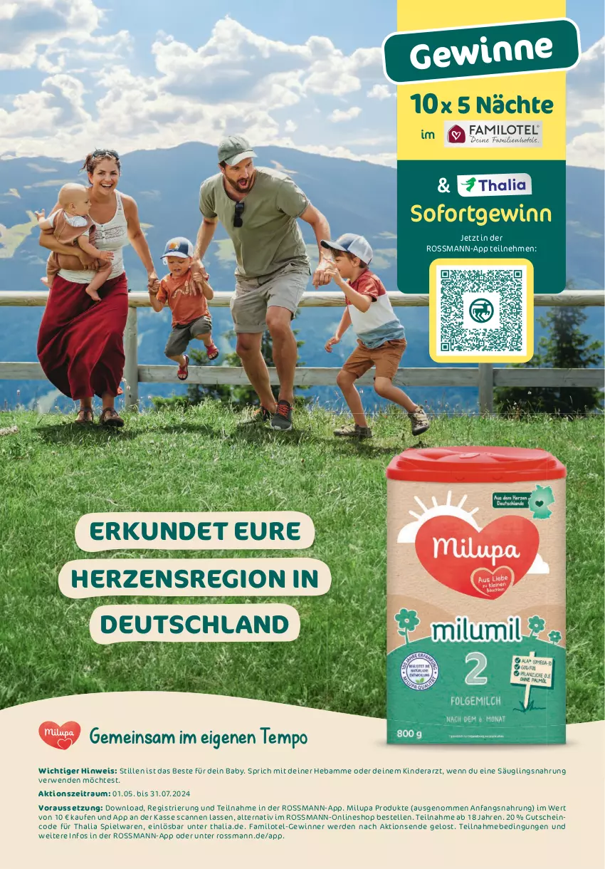 Aktueller Prospekt Rossmann - Prospekte - von 06.05 bis 28.07.2024 - strona 23 - produkty: eis, elle, erde, gutschein, Kinder, milupa, rwe, spielwaren, Tempo, Ti