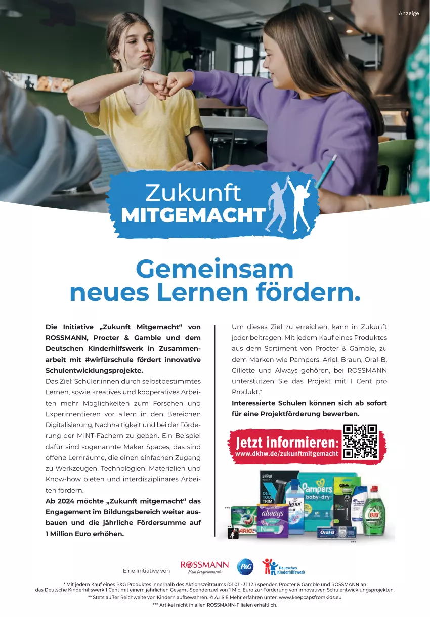 Aktueller Prospekt Rossmann - Prospekte - von 06.05 bis 28.07.2024 - strona 31 - produkty: Alwa, Always, ariel, Bau, braun, Cap, eis, gillette, Kinder, lion, mac, mint, oral-b, pampers, Ria, Ti, Tiere, werkzeug, werkzeuge, WICK