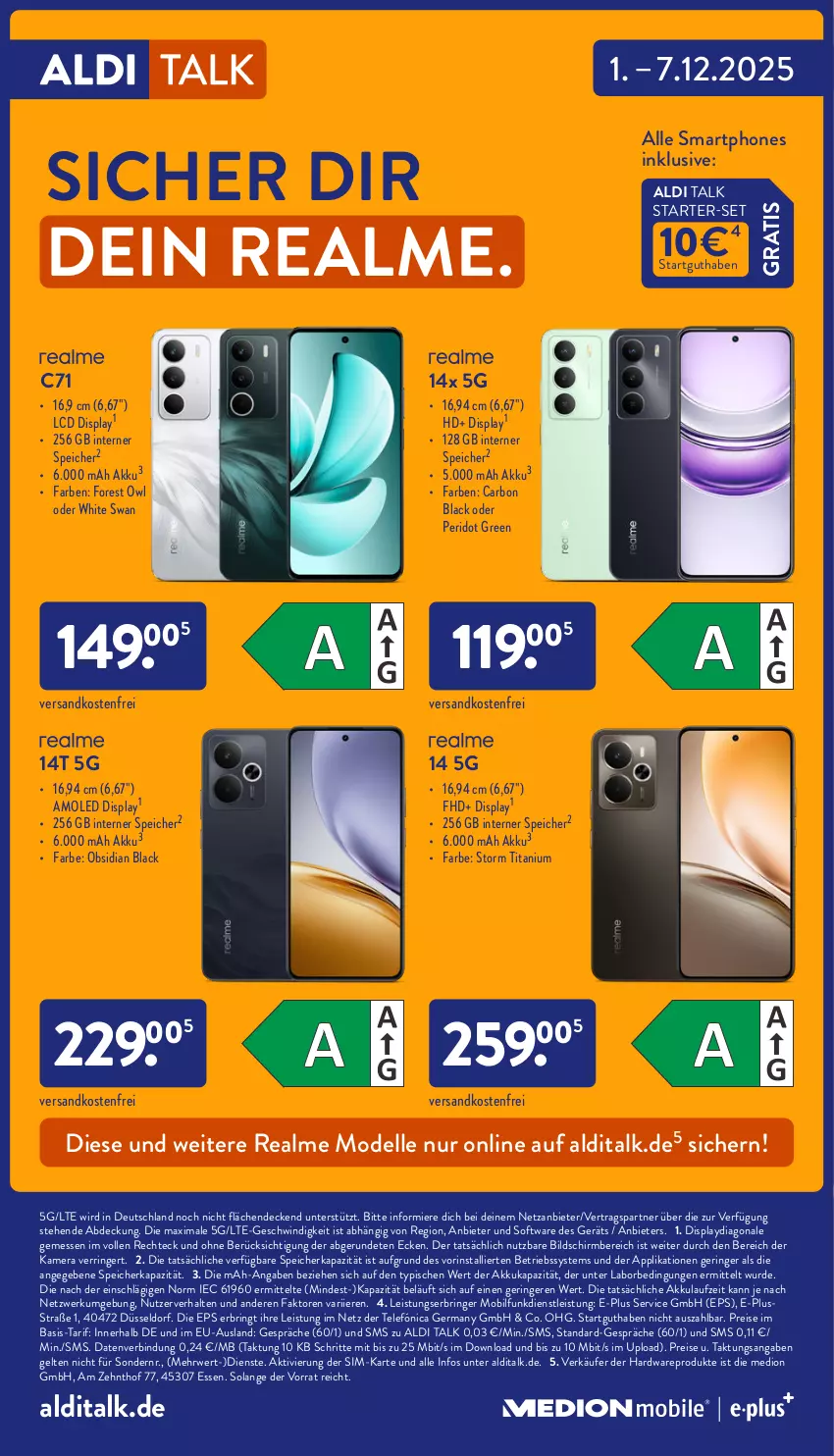 Aktueller Prospekt Aldi Nord - Von Montag - von 01.12 bis 06.12.2025 - strona 41 - produkty: akku, aldi, aldi talk, Betriebssystem, decke, dell, eis, elle, Germ, hardware, kamera, lack, medion, Mode, ndk, reis, ring, rwe, sim, smartphone, smartphones, Software, Ti, versandkostenfrei