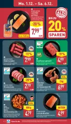 Gazetka promocyjna Aldi Nord - Von Montag - Gazetka - ważna od 06.12 do 06.12.2025 - strona 4 - produkty: bio, braten, eis, elle, filet, fleisch, forelle, geschnetzeltes, gewürz, grill, gyros, hackfleisch, hackfleisch gemischt, hähnchenschenkel, henkel, küche, Küchen, lachs, lachsfilet, minutensteaks, Ofen, rel, rind, rinder, Rinderroulade, rinderrouladen, rouladen, rwe, Schal, Schale, schenkel, schinken, schwein, schweine, schweinerücken, steak, steaks, Ti, wein, weine, Zelt