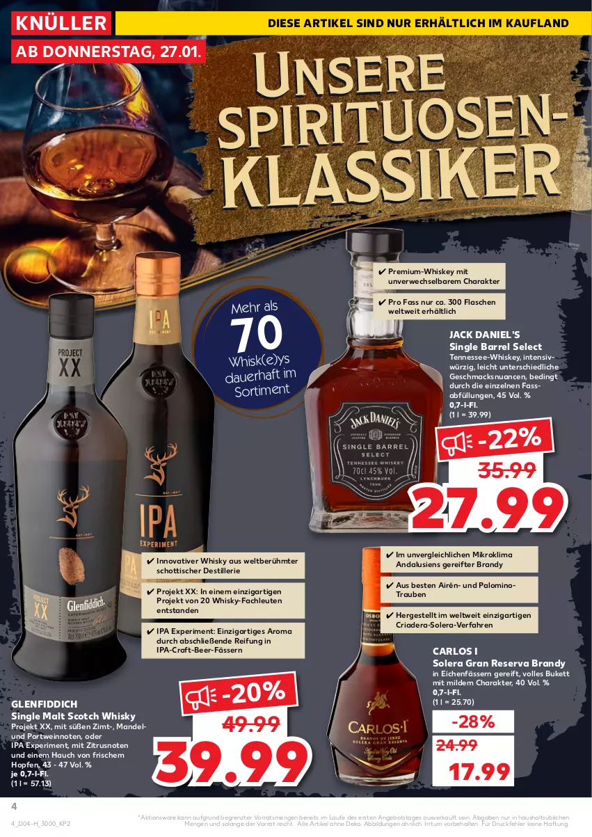 Aktueller Prospekt Kaufland - Spezielle Angebote - von 27.01 bis 02.02.2022 - strona 4 - produkty: angebot, arlo, auer, flasche, jack daniel, jack daniel's, mac, mandel, Nuance, Portwein, rel, Ria, rwe, schott, scotch, scotch whisky, single malt, Ti, tisch, trauben, wein, whiskey, whisky, ZTE