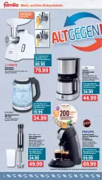 Gazetka promocyjna Famila - Prospekte - Gazetka - ważna od 06.08 do 06.08.2022 - strona 2 - produkty: akku, aktionspreis, asti, auto, Becher, edelstahl, edelstahlmesser, eis, fleisch, gin, kaffee, kaffeeautomat, kaffeemaschine, Kocher, messer, Mixer, pasta, reis, senseo, Spritzgebäck, stabmixer, tasse, Ti, wasser, wasserkocher