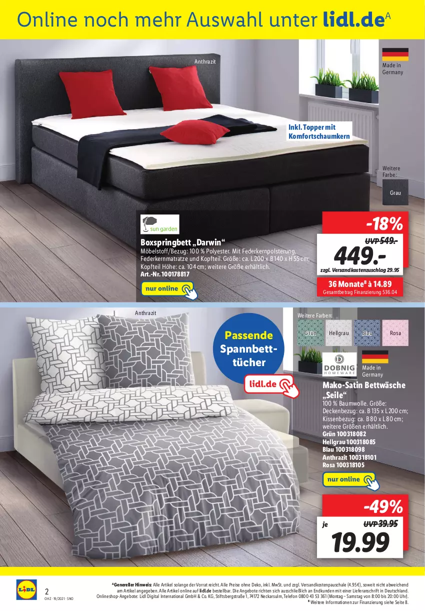 Aktueller Prospekt Lidl - Onlineshop-Highlights der Woche - von 10.05 bis 16.05.2021 - strona 2