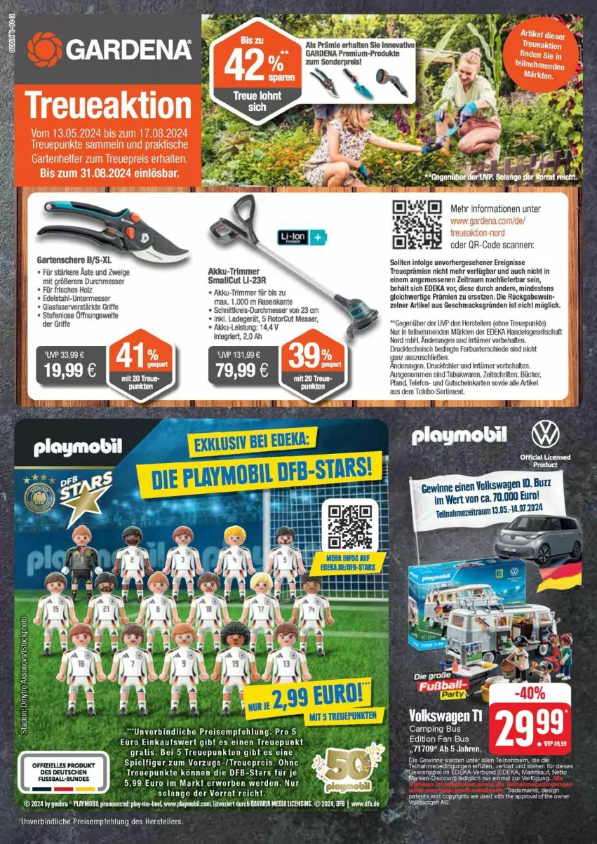 Aktueller Prospekt Edeka - Prospekte - von 13.05 bis 18.05.2024 - strona 18 - produkty: akku, ball, deka, discount, edelstahl, eis, elle, erde, gardena, gutschein, Heu, Holz, ladegerät, LG, mac, marken-discount, messer, reis, Schere, tee, telefon, teller, Ti, wein