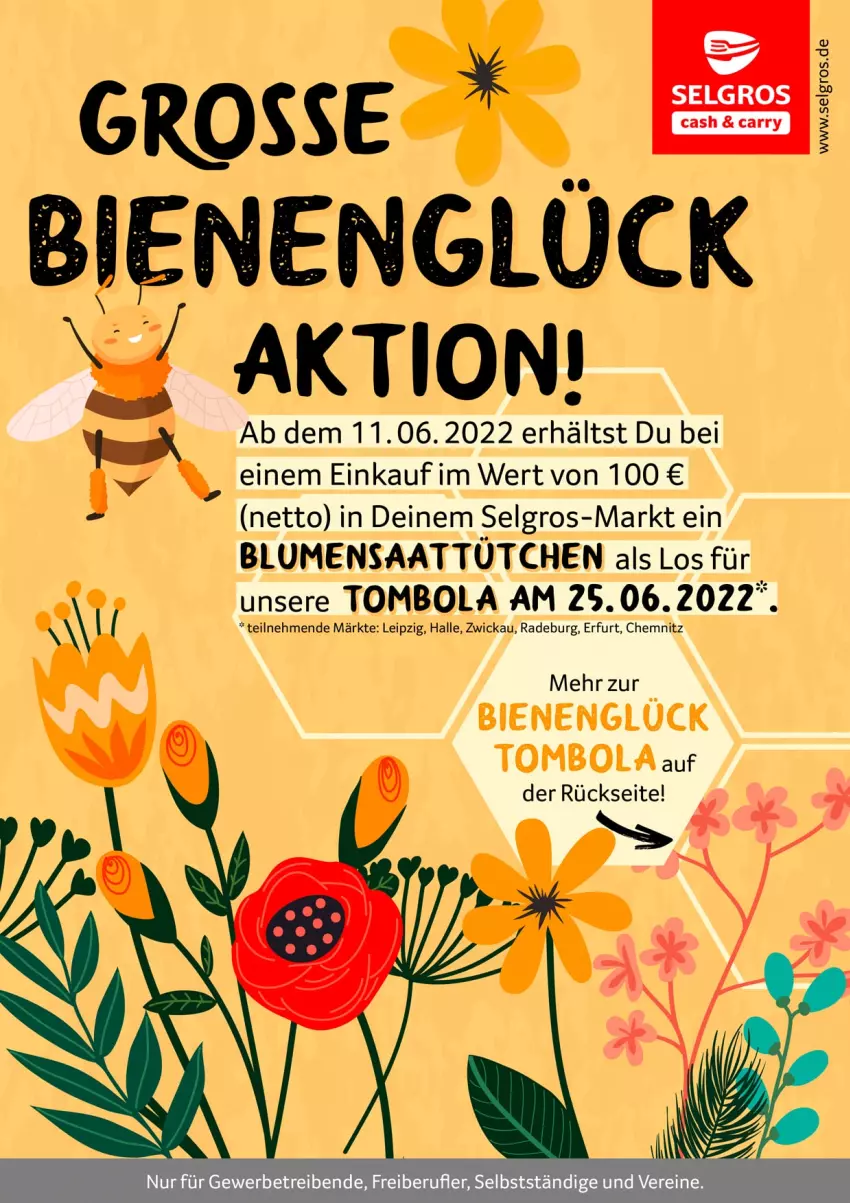 Aktueller Prospekt Selgros - Bienenglueck - von 11.06 bis 25.06.2022 - strona 1 - produkty: blume, blumen, LG, Ti, WICK