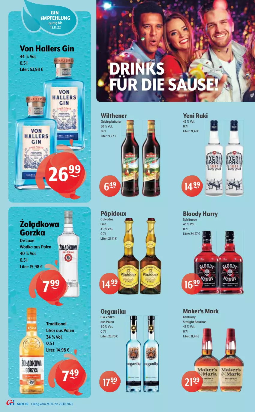 Aktueller Prospekt Getraenke Hoffmann - Prospekte - von 24.10 bis 29.10.2022 - strona 10 - produkty: alkohol, beere, beeren, bio, bourbon, Brock, brombeere, brombeeren, burgunder, drink, drinks, eis, ente, freixenet, frucht, früchte, früchten, gin, grauburgunder, jack daniel, Jack Daniel’s, jahrgangssekt, kentucky straight, kirsch, kirsche, kirschen, kräuter, leine, likör, mac, Meister, mumm, reifen, Ria, rioja, saft, sekt, spätburgunder, Ti, tuc, vodka, wein, weine, whiskey, WICK, Wild, wilthener, wodka, yeni raki