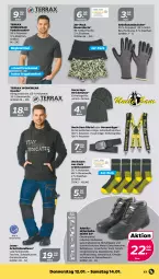 Gazetka promocyjna Netto - Woche 2 - Gazetka - ważna od 14.01 do 14.01.2023 - strona 17 - produkty: Arbeitssocken, Bau, baumwolle, eis, elle, funktionsshirt, handschuhe, hose, hosen, jeans, kraft, Laufen, Mütze, Ria, rind, schuhe, shirt, shorts, socken, Stier, Tasche, taschen, Ti, tisch, wasser, wolle