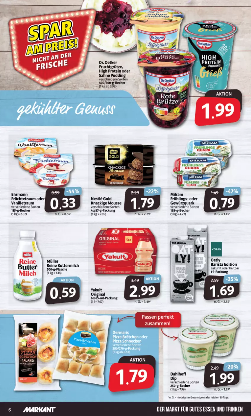 Aktueller Prospekt Markant - Prospekte - von 15.05 bis 20.05.2023 - strona 6 - produkty: Becher, dip, Dr. Oetker, eis, frucht, fruchtgrütze, gewürz, gewürzquark, gin, grütze, gutes essen, Knackige Mousse, milram, mousse, pudding, quark, reis, sahne, Ti, ZTE