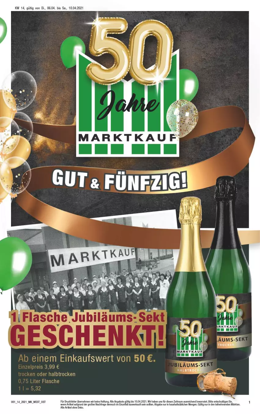 Aktueller Prospekt Marktkauf - Prospekt - von 05.04 bis 10.04.2021 - strona 1 - produkty: angebot, angebote, Ti