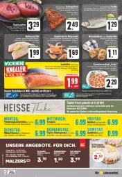 Gazetka promocyjna Edeka - Angebote der Woche - Gazetka - ważna od 05.08 do 05.08.2023 - strona 24 - produkty: angebot, angebote, aqua, bio, braten, brötchen, cocktail, eier, eis, elle, essig, filet, fisch, fische, Fischer, fischtheke, fleisch, forelle, garnelen, grill, Kürbis, lachs, lebensmittel, lenco, mac, malz, natur, pfeffer, rel, riesengarnelen, Rotbarsch, rotbarschfilet, Schere, thunfisch, Ti, tisch, tomate, tomaten, uhr, Wild