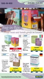 Gazetka promocyjna Metro - Wochen-Angebote - Gazetka - ważna od 23.08 do 23.08.2025 - strona 14 - produkty: amaro, angebot, bag-in-box, beere, beeren, blume, blumen, burgunder, cabernet, Cap, captain morgan, Casali, chardonnay, eis, entrecôte, flasche, frucht, früchte, früchten, getränk, getränke, grauburgunder, Holz, maybach, merl, merlot, mojito, mousse, nero, Palette, pfirsich, preisvorteil, primitivo, reis, Ria, ring, roséwein, sim, Ti, tiefpreis, wein