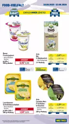 Gazetka promocyjna Metro - Wochen-Angebote - Gazetka - ważna od 23.08 do 23.08.2025 - strona 9 - produkty: angebot, arla, auer, Bau, Bauer, Becher, bio, brie, eis, eisbergsalat, frischkäse, frucht, fruchtjoghurt, joghur, joghurt, Käse, käsescheiben, leerdammer, mac, milch, möhren, nuss, obst, reis, rispentomaten, salat, schnittkäse, schnittkäsescheiben, Ti, tomate, tomaten, weidemilch