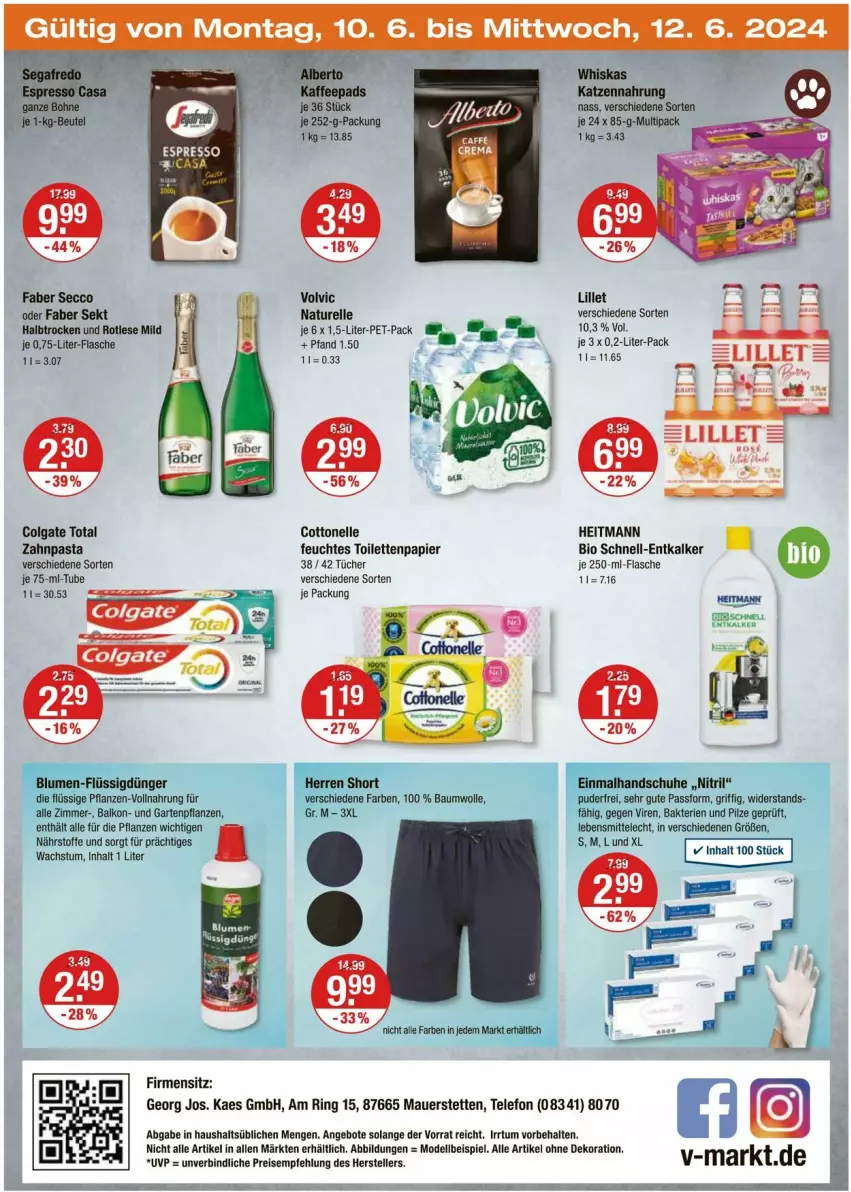 Aktueller Prospekt Vmarkt - Prospekte - von 06.06 bis 12.06.2024 - strona 24 - produkty: alle artikel ohne dekoration, angebot, angebote, auer, Bau, baumwolle, bio, colgate, colgate total, cottonelle, dekoration, dell, ecco, eis, elle, entkalker, feuchtes toilettenpapier, flasche, Garten, Gartenpflanze, handschuhe, heitmann, kaes, katzennahrung, lebensmittel, LG, lillet, Mode, natur, papier, pasta, pflanze, pflanzen, pilze, rel, ring, schuhe, sekt, telefon, Ti, toilettenpapier, tücher, volvic, wolle, zahnpasta