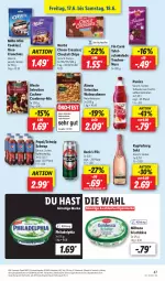 Gazetka promocyjna Lidl - Aktionsprospekt - Gazetka - ważna od 18.06 do 18.06.2022 - strona 47 - produkty: aktionspreis, alesto, Bona, brut, Cashew, chips, choclait chips, choco crossies, cookie, cookies, cranberry, crossies, eis, Elektro, elle, ente, frischkäse, frucht, fruchtsaft, HP, Käse, Laufen, Milbona, milka, natur, nestlé, nuss, oreo, pepsi, philadelphia, pils, punica, reis, saft, schoko, schokolade, Schwip Schwap, sekt, studentenfutter, teller, Ti, trauben, walnuss, walnusskerne, ZTE