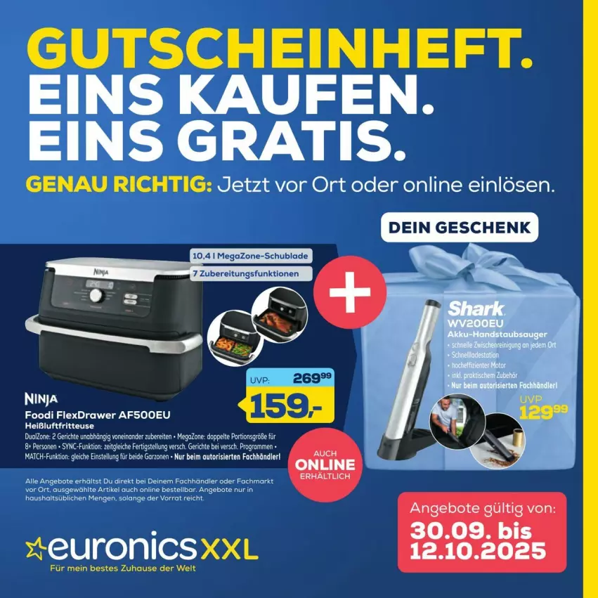 Aktueller Prospekt Euronics - Prospekte - von 26.09 bis 10.10.2025 - strona 1 - produkty: angebot, angebote, auto, gutschein, Ti