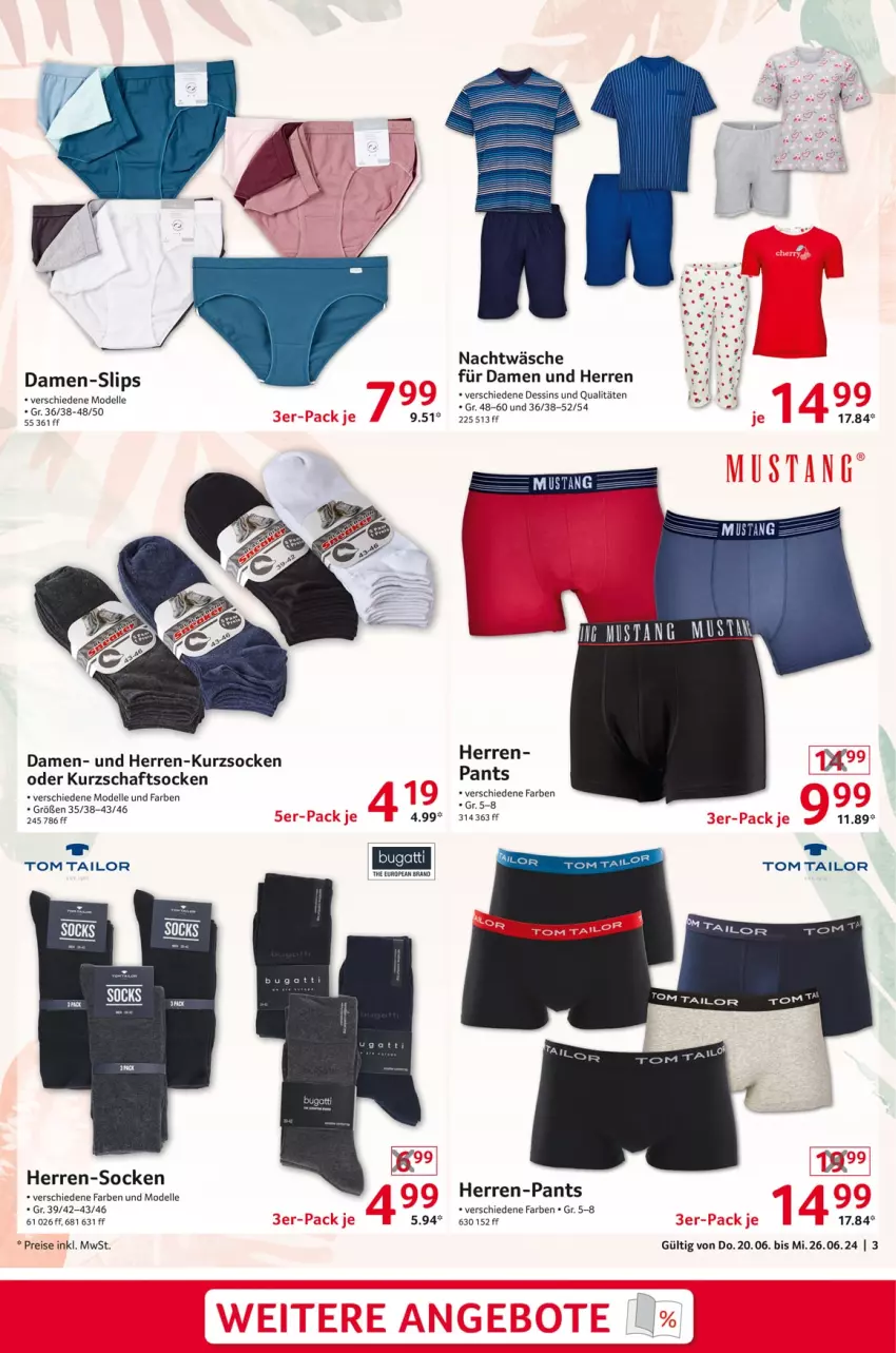 Aktueller Prospekt Selgros - Non Food - von 20.06 bis 26.06.2024 - strona 3 - produkty: Damen-Slip, damen-slips, dell, eis, elle, herren-socken, Kurzschaftsocken, Mode, mustang, reis, slip, slips, socken, Ti, tom tailor