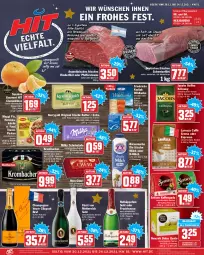 Gazetka promocyjna Hit - Prospekte - Gazetka - ważna od 24.12 do 24.12.2021 - strona 1 - produkty: aktionspreis, alkohol, bärenmarke, beutel, brut, butter, caffè crema, champagne, champagner, clementinen, dolce gusto, ecco, eis, elle, espresso, filet, flasche, frische milch, frucht, fruchtsecco, fürst von metternich, gewürz, gin, glasflasche, irische butter, jacobs, kaffee, kaffeepads, kerrygold, Kette, kräuter, kräuterbutter, krombache, krombacher, küche, lachs, lavazza, maggi, maggi fix, medaillons, Mett, metternich, milch, milka, milka schokolade, Mon Chéri, natur, Nescafé, oder espresso, oder kräuter, pfeffer, reis, rel, rind, rinder, rinderfilet, rotkäppchen, saft, schoko, schokolade, schwein, schweine, schweinefilet, sekt, senseo, steak, steaks, teller, Ti, uhr, wein, weine, Wild, wildlachs