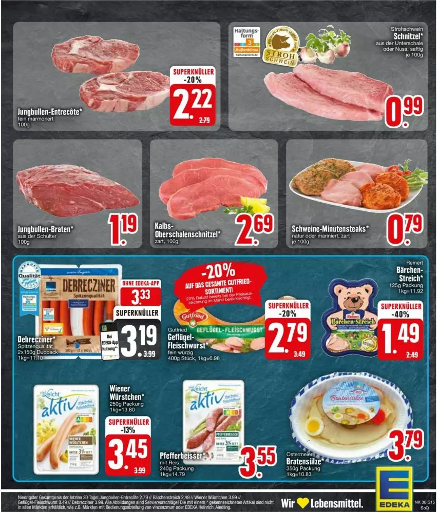 Aktueller Prospekt Edeka - Prospekte - von 22.07 bis 27.07.2024 - strona 15 - produkty: braten, deka, eis, Intel, jungbullen, lebensmittel, natur, nuss, reis, saft, Schal, Schale, schwein, Ti, wein, wiener, wiener würstchen, würstchen, ZTE