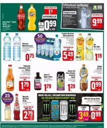 Gazetka promocyjna Edeka - Prospekte - Gazetka - ważna od 27.07 do 27.07.2024 - strona 21 - produkty: Alwa, auer, bio, brunnen, coca-cola, cola, deit, deka, deutschlandcard, drink, elle, energy drink, fanta, flasche, franken brunnen, Hohes C, ice tea, limo, mac, mineralwasser, monster, Monster Energy, natur, Nektar, pet-flasche, Rauch, rel, Ria, rwe, saft, Ti, trinkflasche, valensina, vita, wasser