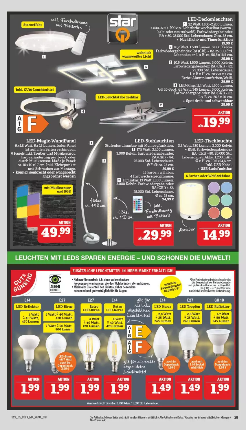 Aktueller Prospekt Marktkauf - Prospekt - von 29.01 bis 04.02.2023 - strona 29 - produkty: akku, auer, batterie, batterien, eis, leds, Leuchte, leuchten, leuchtmittel, Nachtlicht, reis, rel, ring, schrauben, tee, Ti, timer, usb, Waage