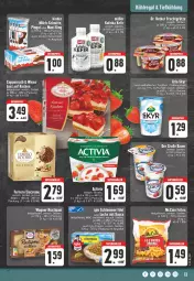 Gazetka promocyjna Edeka - Angebote der Woche - Gazetka - ważna od 29.04 do 29.04.2023 - strona 13 - produkty: aktionspreis, angebot, arla, arla skyr, auer, Bau, Bauer, Becher, beutel, choco fresh, coppenrath, creme, eis, eiscreme, ferrero, filegro, filet, flasche, iglo, Kefir, Kinder, Kinder Choco fresh, kuchen, kühlregal, LG, Lust auf Kuchen, milch, milch-schnitte, natur, regal, reis, rustipani, Skyr, Ti, wagner