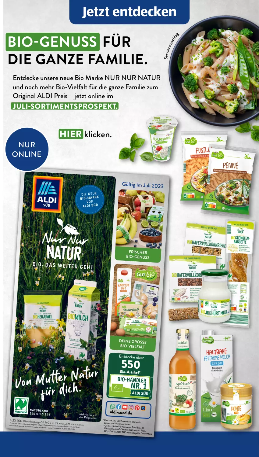 Aktueller Prospekt AldiSud - NÄCHSTE WOCHE - von 10.07 bis 15.07.2023 - strona 36 - produkty: aldi, bio, decke, eis, gin, natur, nuss, reis, Ti