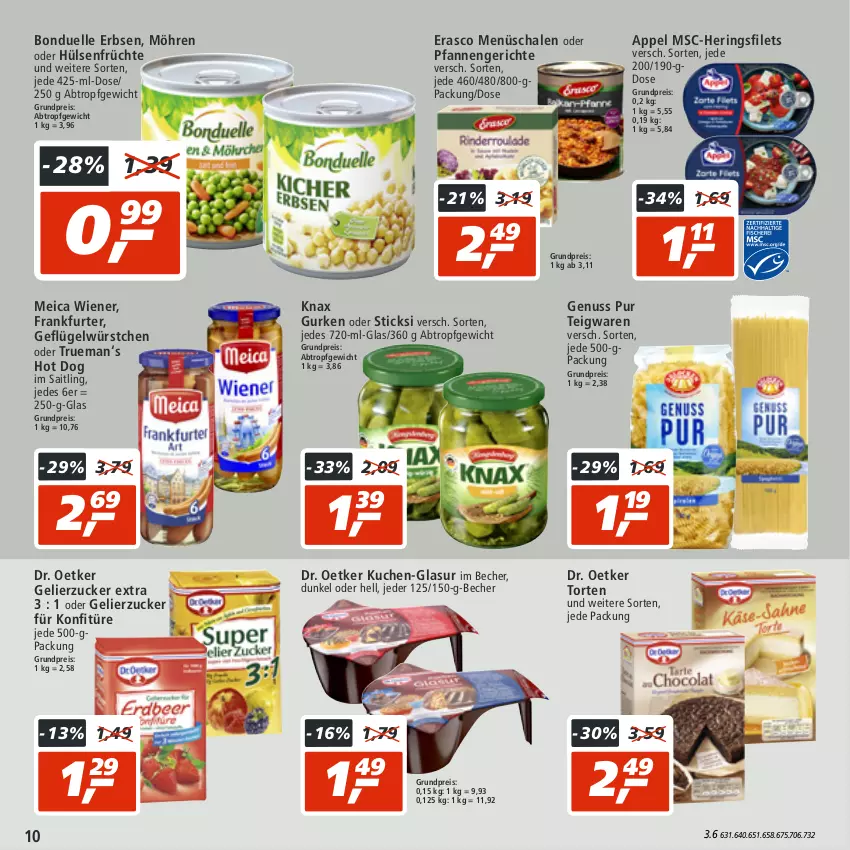 Aktueller Prospekt Real - von 08.08 bis 13.08.2022 - strona 10 - produkty: Becher, bonduelle, Dr. Oetker, eis, elle, erasco, erbsen, filet, filets, frankfurter, früchte, Geflügel, gelierzucker, gurke, gurken, hering, Herings, heringsfilets, hot dog, hülsenfrüchte, konfitüre, kuchen, meica, möhren, nuss, pfanne, pfannen, reis, ring, Schal, Schale, senf, teigwaren, Ti, torte, wiener, würstchen, zucker