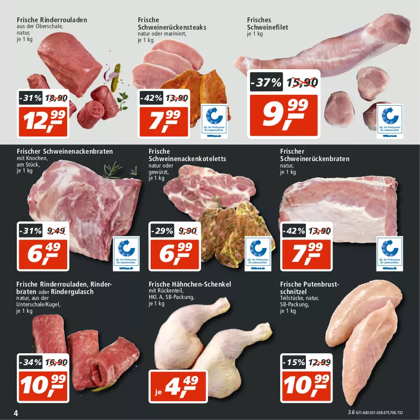 Aktueller Prospekt Real - von 08.08 bis 13.08.2022 - strona 4 - produkty: braten, ente, filet, Frische Hähnchen, gewürz, gulasch, hähnchen-schenkel, henkel, kotelett, Kugel, nackenkoteletts, natur, oder rindergulasch, pute, putenbrust, rind, rinder, rinderbraten, rindergulasch, Rinderroulade, rinderrouladen, rouladen, Rückenbraten, Rückensteak, rückensteaks, Schal, Schale, schenkel, schnitzel, schwein, schweine, schweinefilet, schweinenacken, schweinerücken, steak, steaks, wein, weine