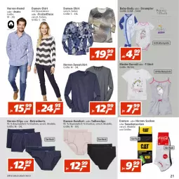 Gazetka promocyjna Real - Gazetka - ważna od 13.08 do 13.08.2022 - strona 21 - produkty: Bau, baumwolle, body, damen-shirt, dell, eis, elle, hemd, herren-hemd, herren-socken, hose, jeans, Kinder, Mode, Overall, retroshorts, shirt, shorts, slip, slips, sneaker, sneakersocken, socken, Spiele, Strampler, Sweatshirt, T-Shirt, Taillenslip, Ti, wolle