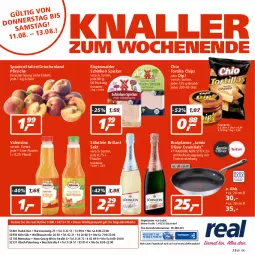 Gazetka promocyjna Real - Gazetka - ważna od 13.08 do 13.08.2022 - strona 32 - produkty: beutel, bosch, bratpfanne, brillant sekt, chips, dip, eis, elle, flasche, LG, Metro, Narzissen, olive, payback, pfanne, pfirsich, pfirsiche, reis, rügenwalder, Schal, Schale, schinken, schinken spicker, sekt, söhnlein, söhnlein brillant, Ti, tortilla, Tortilla Chips, valensina