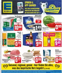 Gazetka promocyjna Edeka - Prospekte - Gazetka - ważna od 08.06 do 08.06.2024 - strona 1 - produkty: aperitif, Becher, beutel, braten, eis, elle, erde, flasche, fleisch, gulasch, katzennahrung, korn, melone, nero, pasta, reis, saft, schnitzel, schwein, schweine, schweine-schnitzel, Streichzart, Ti, wasser, wassermelone, weihenstephan, wein, weine, Weißwurst, wurst