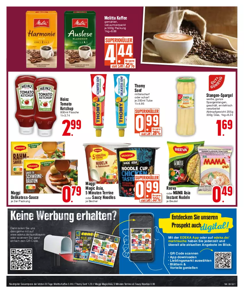 Aktueller Prospekt E Center - Angebote der Woche - von 25.09 bis 30.09.2023 - strona 21 - produkty: alkohol, angebot, angebote, auer, aufschnitt, barilla, Bau, Bauer, Becher, beko, beutel, bier, bierschinken, bohne, bohnen, braten, brezel, Brezeln, butter, caffè crema, chips, coca-cola, cola, colorwaschmittel, coupon, decke, deka, eis, elle, espresso, fanta, flasche, frische milch, frischwurst-aufschnitt, geback, gin, gulasch, hacker pschorr, hartweizen, heinz, irische butter, italienische pasta, jungbullen, kaffee, kellerbier, kerrygold, ketchup, kräuter, kräuterbutter, kuchen, lavazza, lebensmittel, leberkäs, Lebkuchen, leibniz, LG, lorenz, mac, maggi, mam, mandarine, mandarinen, melitta, milch, nudel, nudeln, nuss, obst, oder espresso, oder kräuter, Ofen, orange, paprika, pasta, persil, Pick Up!, radler, rapso, rapsöl, reines rapsöl, reis, ritter, ritter sport, rouladen, sauce, schinken, schoko, schokolade, schwein, schweine, senf, spargel, Spezi, Sport, sprite, super-knüller, terrine, thomy, Ti, tomato ketchup, und gemüse, vollmilch, waschmittel, weihenstephan, wein, weine, wodka, wurst, ZTE