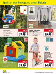 Gazetka promocyjna Lidl - Aktuelle Onlineshop-Highlights - Gazetka - ważna od 28.02 do 28.02.2022 - strona 32 - produkty: ball, Hüpfburg, Kinder, korb, Laufrad, ndk, ring, sattel, Schaukel, stuhl, Ti, Trampolin