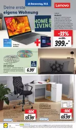 Gazetka promocyjna Lidl - Aktionsprospekt - Gazetka - ważna od 12.08 do 12.08.2023 - strona 30 - produkty: angebot, dell, drehstuhl, eis, elle, fingerabdrucksensor, Intel, kamera, lautsprecher, led-licht, leds, lenovo, Mode, ndk, reis, Ria, Schal, Schale, Schrank, schreibtisch, Sitzhöhe, ssd, stuhl, Ti, tisch, ZTE