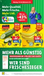Gazetka promocyjna Lidl - Aktionsprospekt - Gazetka - ważna od 12.08 do 12.08.2023 - strona 6 - produkty: angebot, banane, bananen, coupon, discount, eis, ente, frucht, gurke, gurken, magazin, obst, Obst und Gemüse, reis, Ti, und gemüse
