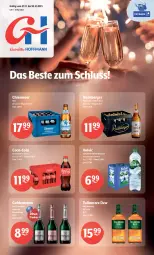 Gazetka promocyjna Getraenke Hoffmann - Prospekte - Gazetka - ważna od 30.12 do 30.12.2023 - strona 1 - produkty: alkohol, Alwa, Berger, coca-cola, cola, geldermann, irish whiskey, mineralwasser, natürliches mineralwasser, pils, pilsner, radeberger, sekt, Ti, tullamore, tullamore dew, volvic, wasser, whiskey
